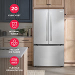 Frigidaire Counter-Depth 19.9-cu ft 35-in Wide French Door Refrigerator with Ice Maker ( Stainless Steel ) ENERGY STAR Certified
