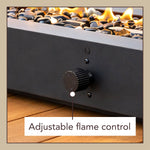 Alpine Reserve 28-in W 40000 Maximum BTUs Steel Rectangle Portable Liquid propane Fire pit