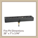 Alpine Reserve 28-in W 40000 Maximum BTUs Steel Rectangle Portable Liquid propane Fire pit