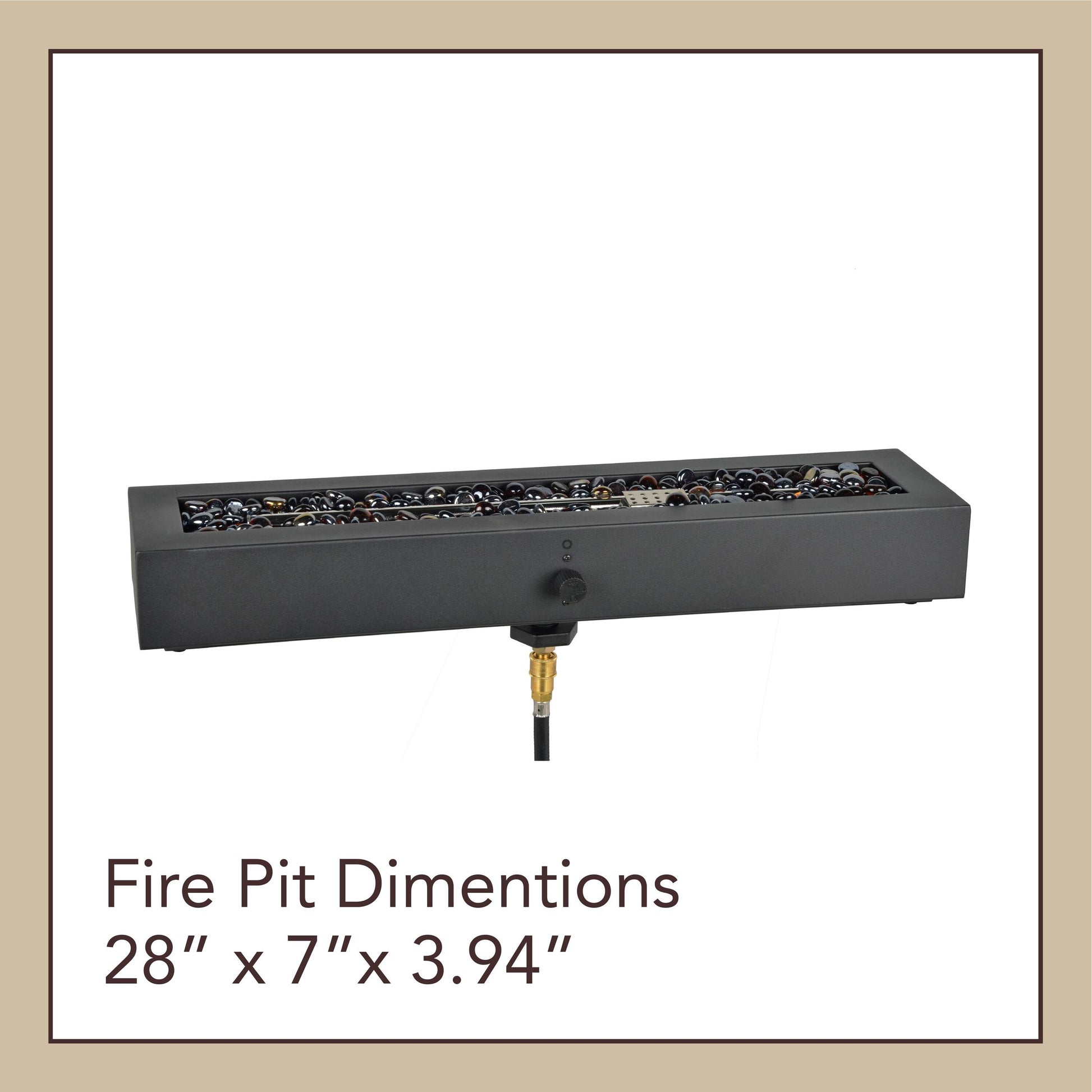 Alpine Reserve 28-in W 40000 Maximum BTUs Steel Rectangle Portable Liquid propane Fire pit