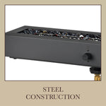 Alpine Reserve 28-in W 40000 Maximum BTUs Steel Rectangle Portable Liquid propane Fire pit