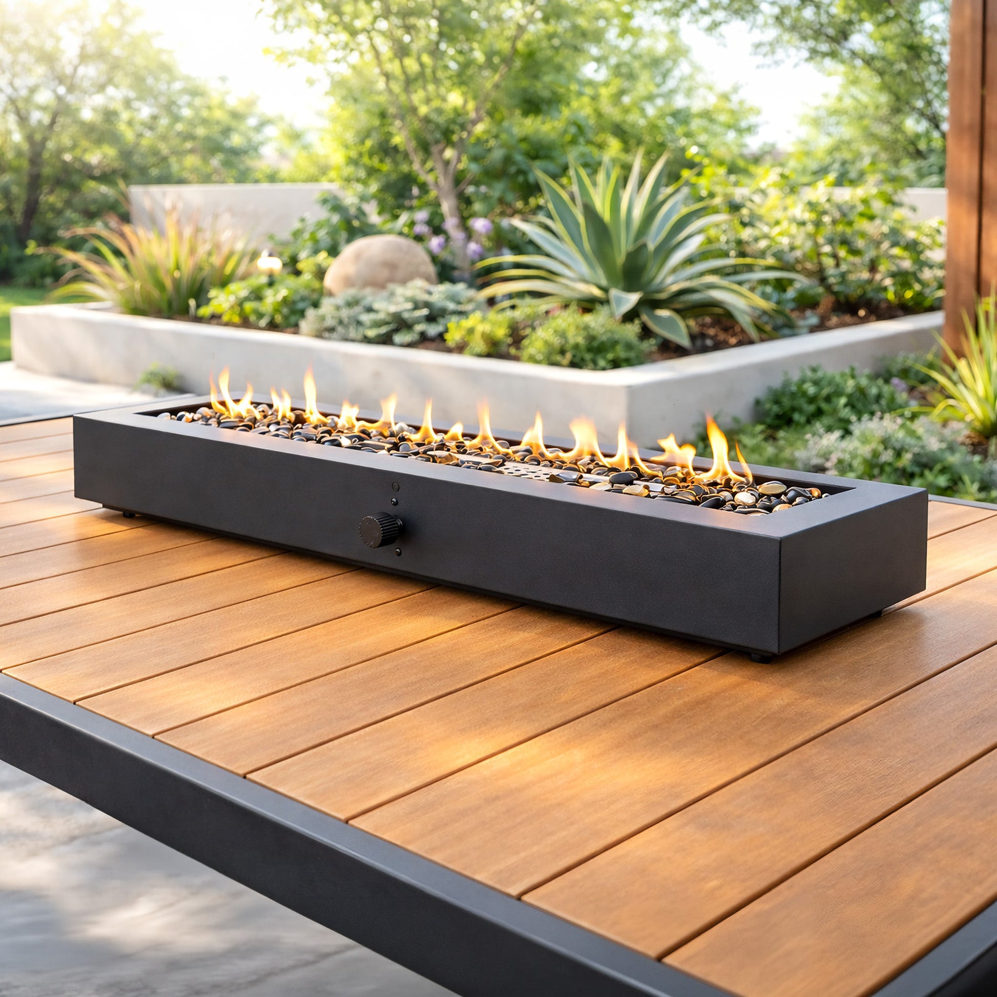 Alpine Reserve 28-in W 40000 Maximum BTUs Steel Rectangle Portable Liquid propane Fire pit