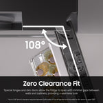 Samsung Bespoke AI Counter-Depth AutoView Zero Clearance Fit 24-cu ft 36-in Wide French Door Refrigerator with Dual Ice Maker ( Fingerprint Resistant Stainless Steel ) ENERGY STAR Certified