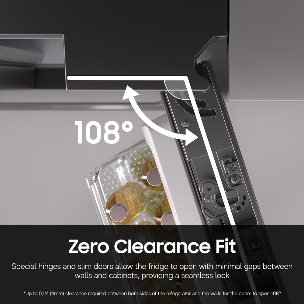 Samsung Bespoke AI Counter-Depth AutoView Zero Clearance Fit 24-cu ft 36-in Wide French Door Refrigerator with Dual Ice Maker ( Fingerprint Resistant Stainless Steel ) ENERGY STAR Certified