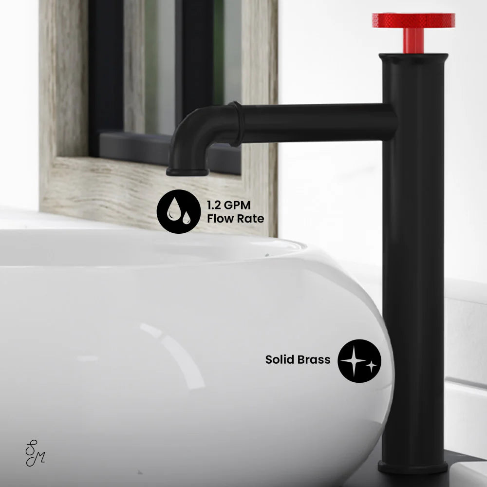 Swiss Madison Avallon Vessel Faucet in Matte Black, SM-BF84BR, MSRP: $178.61, FINAL  PRICE: $79.99 + TAX