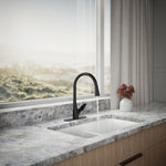 KOHLER Leto Matte Black Single Handle Deck-mount Pull-down Kitchen Faucet with Sprayer (Includes Deck Plate), MSRP: $249, FINAL PRICE: $149.99 + TAX