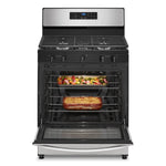 Whirlpool 30-in 5 burners 5.1-cu ft Freestanding Natural Gas Range ( Stainless Steel )