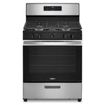 Whirlpool 30-in 5 burners 5.1-cu ft Freestanding Natural Gas Range ( Stainless Steel )