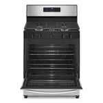 Whirlpool 30-in 5 burners 5.1-cu ft Freestanding Natural Gas Range ( Stainless Steel )