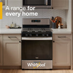 Whirlpool 30-in 5 burners 5.1-cu ft Freestanding Natural Gas Range ( Stainless Steel )