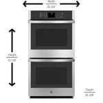 GE 27 inch Double Electric Wall Oven Self + Steam Cleaning ( Stainless Steel )