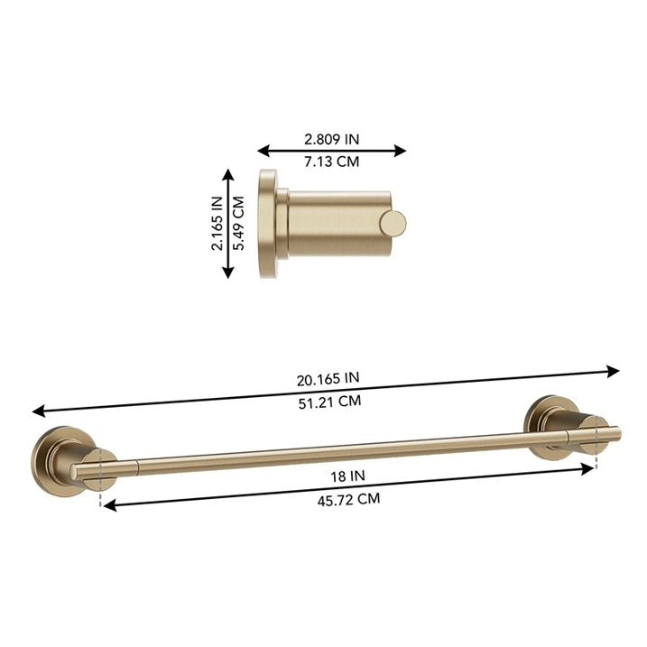 Ellen DeGeneres Tossana 18-in Towel Bar - Brushed Bronze, 2014ATB-18-123, FINAL PRICE: $19.99 + Tax