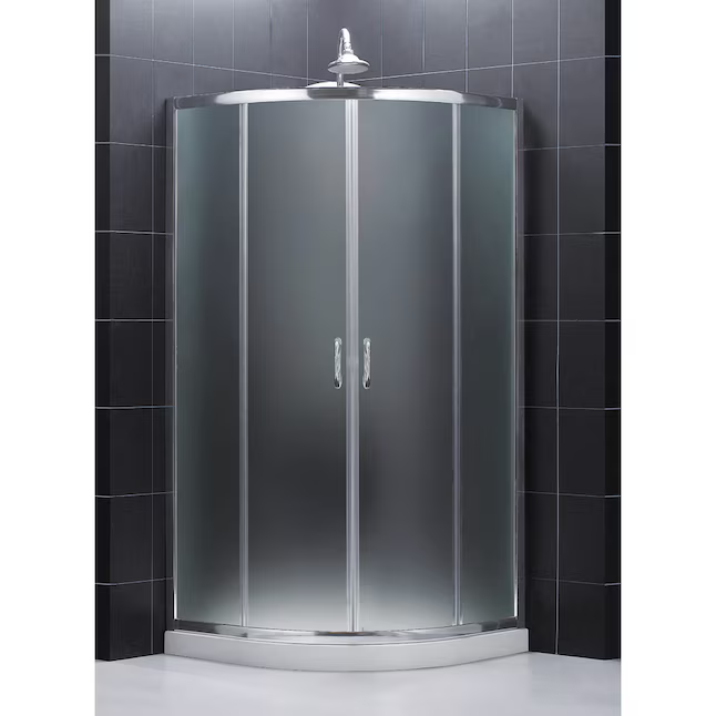 DreamLine Prime 34.375-in to 34.375-in W x 72-in H Frameless Sliding Shower Door, SHEN-7034340-01-FR, 521255