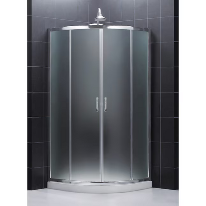 DreamLine Prime 34.375-in to 34.375-in W x 72-in H Frameless Sliding Shower Door, SHEN-7034340-01-FR, 521255