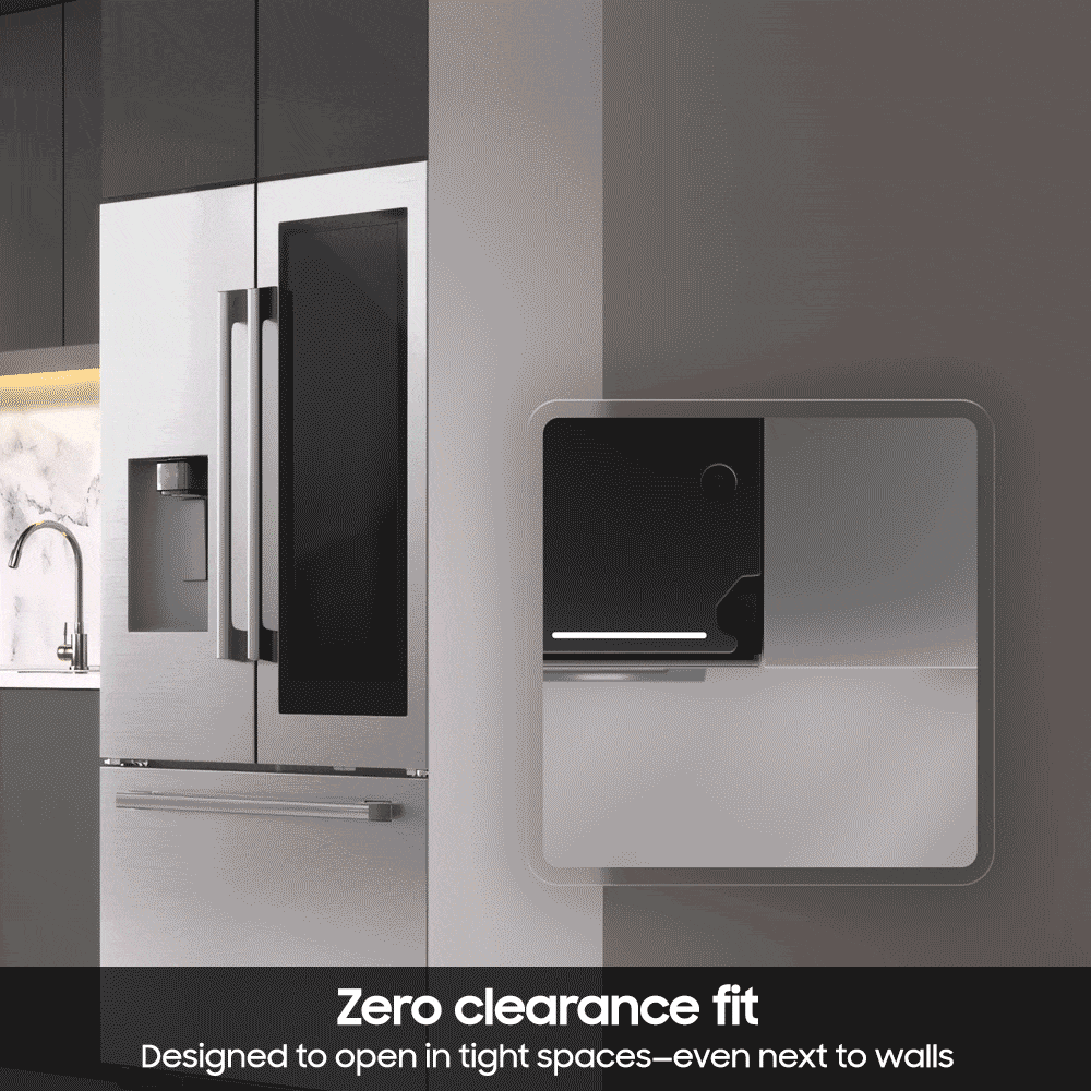 Samsung Bespoke AI Counter-Depth AutoView Zero Clearance Fit 24-cu ft 36-in Wide French Door Refrigerator with Dual Ice Maker ( Fingerprint Resistant Stainless Steel ) ENERGY STAR Certified