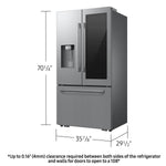 Samsung Bespoke AI Counter-Depth AutoView Zero Clearance Fit 24-cu ft 36-in Wide French Door Refrigerator with Dual Ice Maker ( Fingerprint Resistant Stainless Steel ) ENERGY STAR Certified