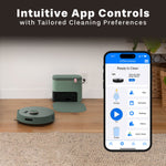 bObsweep Bio Self-Empty Robot Vacuum and Mop with Reusable Odor-Filtering Bags - LiDAR Mapping - App and Voice Control - Made of Bio-Based Plastic