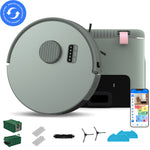 bObsweep Bio Self-Empty Robot Vacuum and Mop with Reusable Odor-Filtering Bags - LiDAR Mapping - App and Voice Control - Made of Bio-Based Plastic