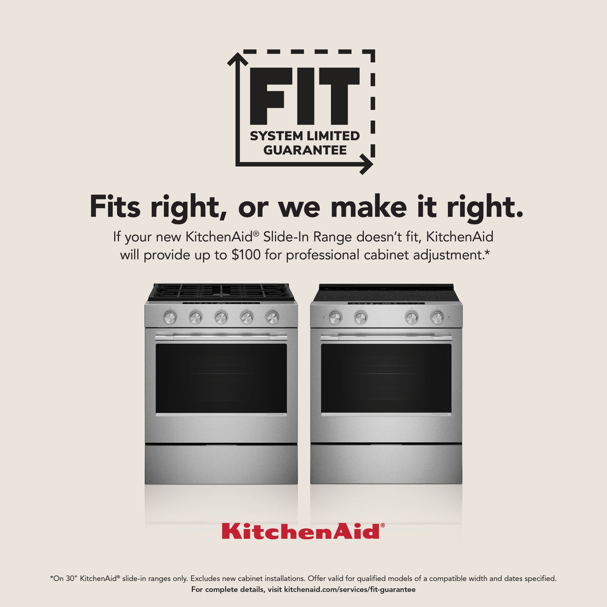 KitchenAid 30-in 5 burners 5-cu ft Air Fry Convection Oven Slide-In Natural Gas Range ( Fingerprint Resistant Stainless Steel )