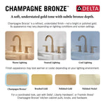 Delta Lacey Champagne Bronze Widespread 2-handle WaterSense Mid-arc Residential Handle Bathroom Sink Faucet with Drain