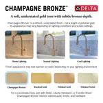 Delta Trask Gold Champagne Bronze Single Handle Deck-mount Pull-down Kitchen Faucet with Sprayer (Includes Deck Plate)