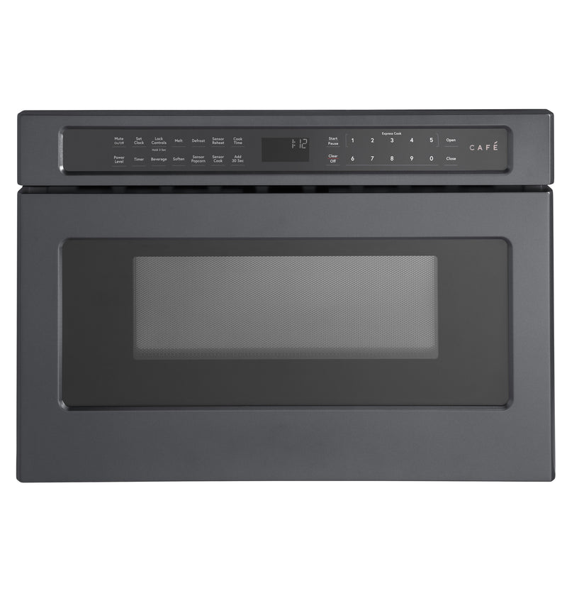 Cafe 23.9-in 1.2-cu ft 1000 -Watt Microwave Drawer ( Matte Black )