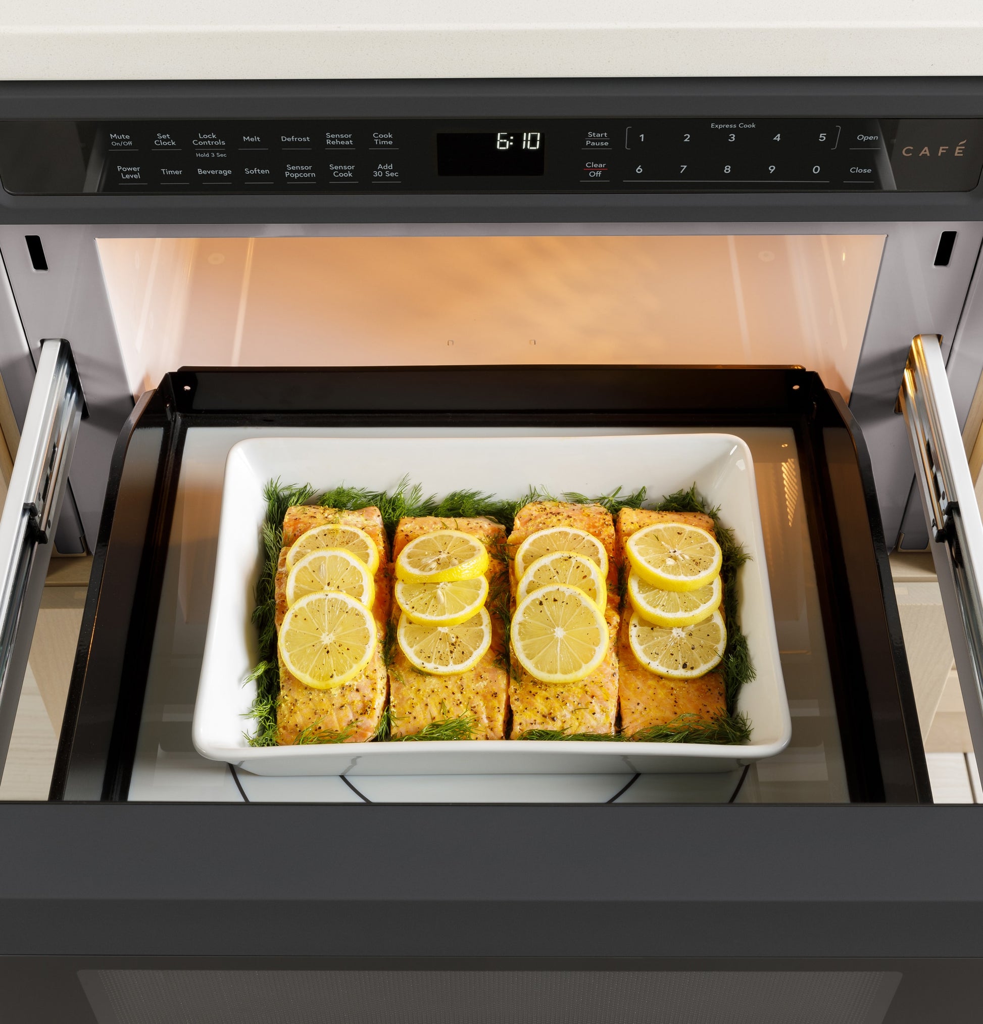 Cafe 23.9-in 1.2-cu ft 1000 -Watt Microwave Drawer ( Matte Black )