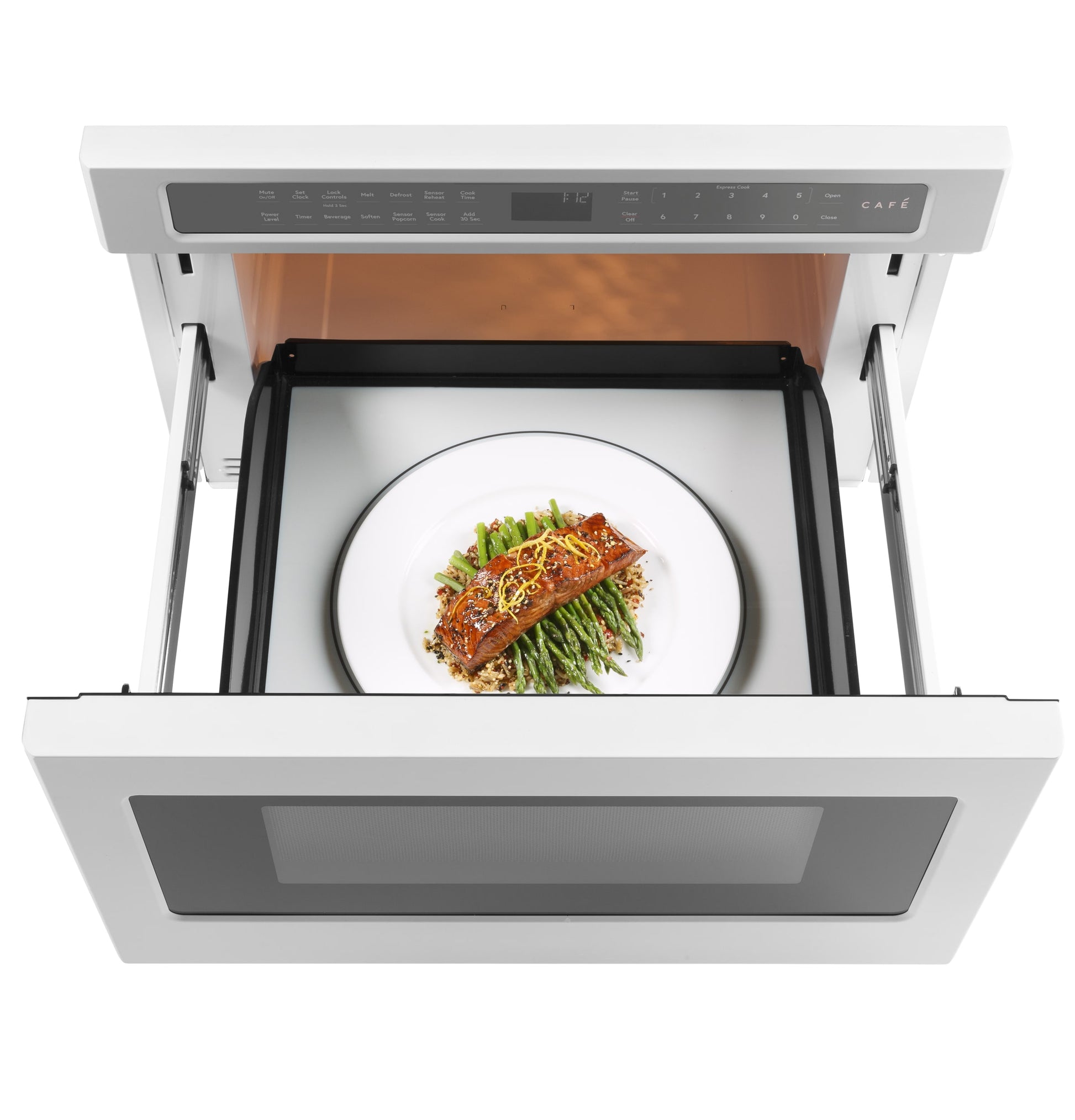 Cafe 23.9-in 1.2-cu ft 1000 -Watt Microwave Drawer ( Matte White )