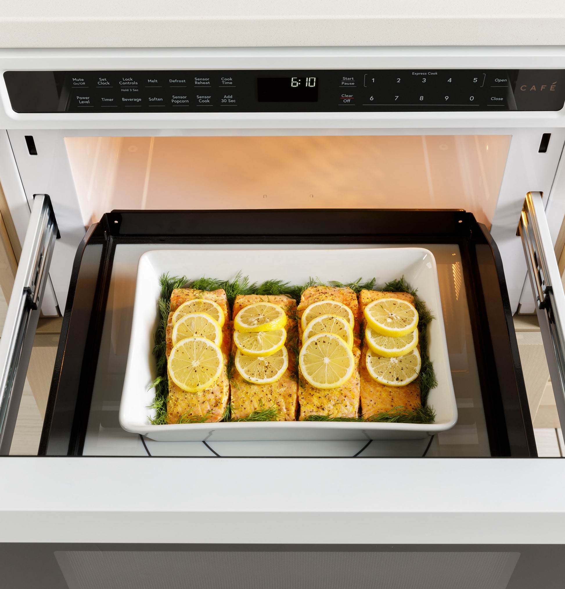 Cafe 23.9-in 1.2-cu ft 1000 -Watt Microwave Drawer ( Matte White )