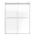DreamLine Essence Brushed Nickel 56-in to 60-in W x 76.0-in H Frameless Clear Glass Bypass Sliding Shower door