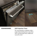 Luxury ZLINE KITCHEN & BATH Monument 24-in Top Control Built-in Dishwasher ( Panel Ready with