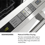 Luxury ZLINE KITCHEN & BATH Monument 24-in Top Control Built-in Dishwasher ( Panel Ready with