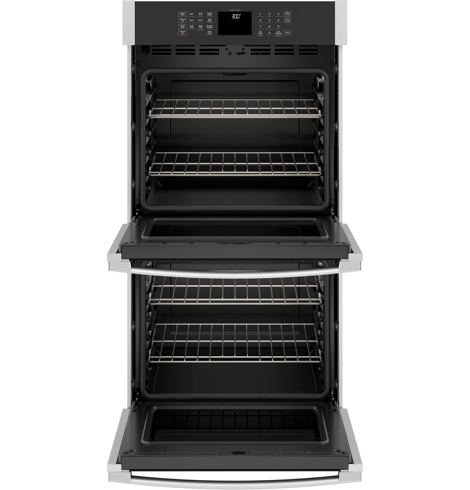 GE 27 inch Double Electric Wall Oven Self + Steam Cleaning ( Stainless Steel )