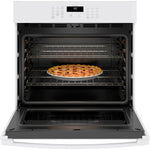 GE 30 inch Single Electric Wall Oven Self + Steam Cleaning ( White )