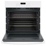 GE 30 inch Single Electric Wall Oven Self + Steam Cleaning ( White )