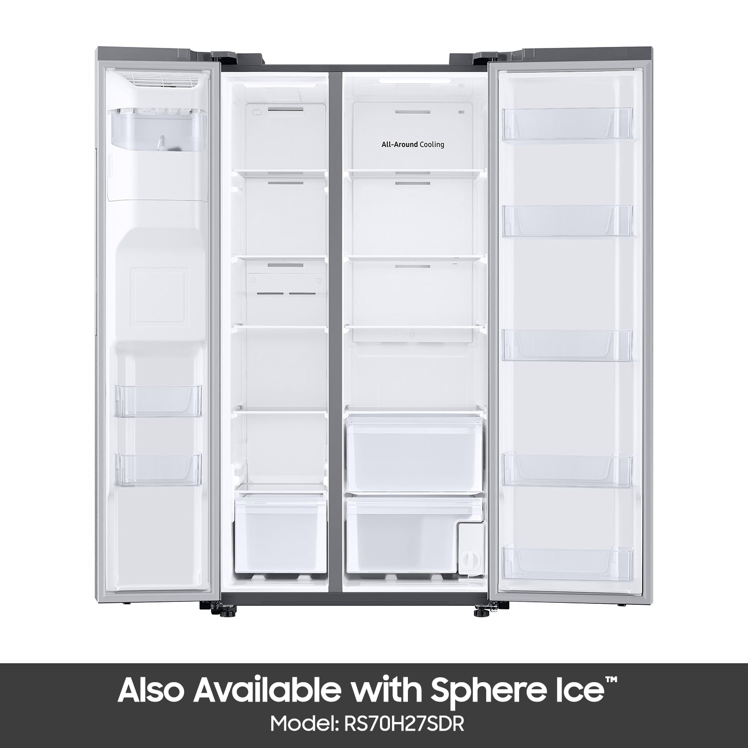 Samsung 27.4-cu ft Standard-Depth 36-in Wide Side-by-Side Refrigerator with Ice Maker ,Water and Ice Dispenser (Fingerprint Resistant Stainless Steel)