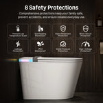 DeerValley Vertex White(Customizable Ambient Light) Dual Flush Elongated Chair Height Smart Soft Close 1-piece Bidet 12-in Rough-In 1.28 GPF