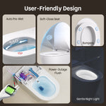 DeerValley Vertex White(Customizable Ambient Light) Dual Flush Elongated Chair Height Smart Soft Close 1-piece Bidet 12-in Rough-In 1.28 GPF