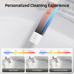 DeerValley Vertex White(Customizable Ambient Light) Dual Flush Elongated Chair Height Smart Soft Close 1-piece Bidet 12-in Rough-In 1.28 GPF