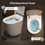 DeerValley Vertex White(Customizable Ambient Light) Dual Flush Elongated Chair Height Smart Soft Close 1-piece Bidet 12-in Rough-In 1.28 GPF
