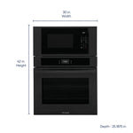 Frigidaire 30 inch Self-cleaning Microwave Wall Oven Combo ( Black )