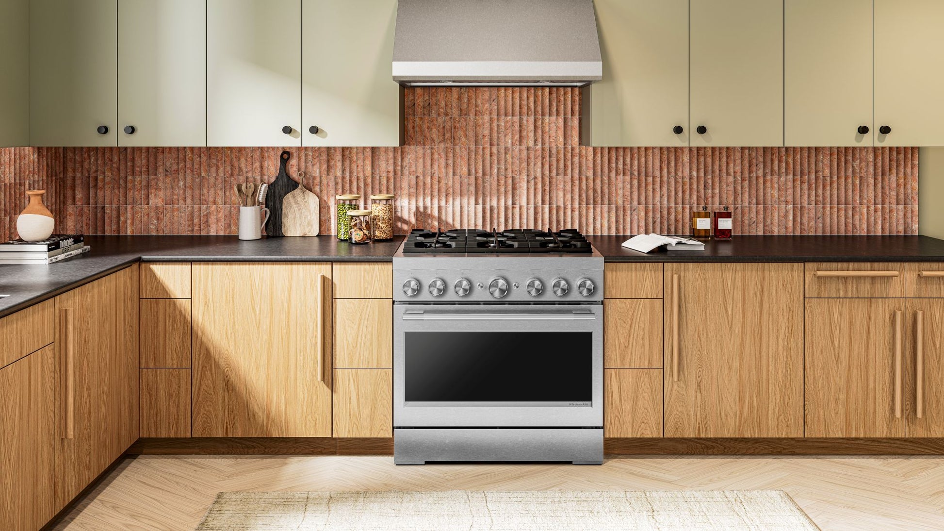 KitchenAid 36-in Standard 6 burners Air Fry Convection Oven Slide-In Dual Fuel Range ( Stainless Steel )