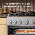KitchenAid 36-in Standard 6 burners Air Fry Convection Oven Slide-In Dual Fuel Range ( Stainless Steel )