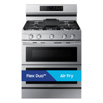Samsung Flex Duo 30-in 5 burners 3.4-cu ft / 2.5-cu ft Air Fry Convection Oven Freestanding Double Oven Gas Range ( Fingerprint Resistant Stainless Steel )