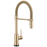 Delta Trinsic Touch2O Technology Kitchen Faucet with Touchless Technology Champagne Bronze