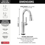 Delta Renaldi Touch2O® Bar / Prep Faucet with Touchless Technology in Lumicoat® Chrome