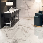 Luxe Statuario 24x48 Polished Tile, 9mm, 2pcs, 60 lbs, 15.5sf, [FB210], FINAL PRICE: $1.99/sf, $30.85/bx