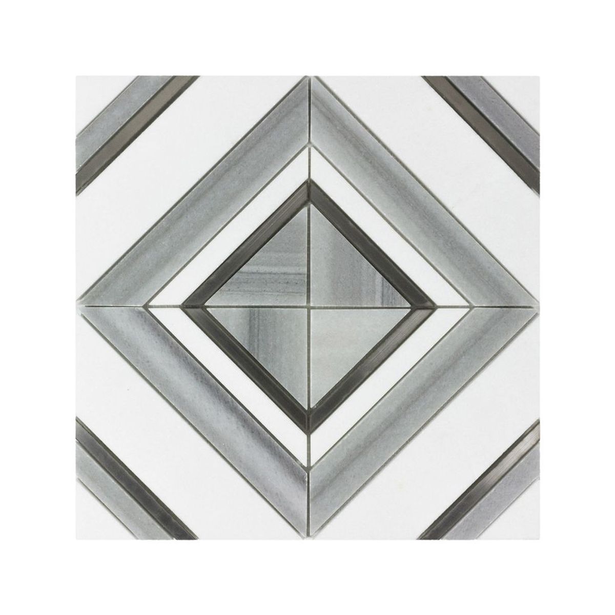 Central Square Polished Stone Mosaic
