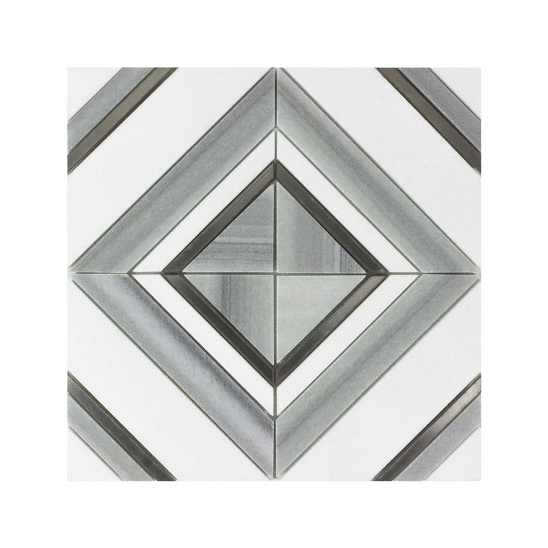 Central Square Polished Stone Mosaic