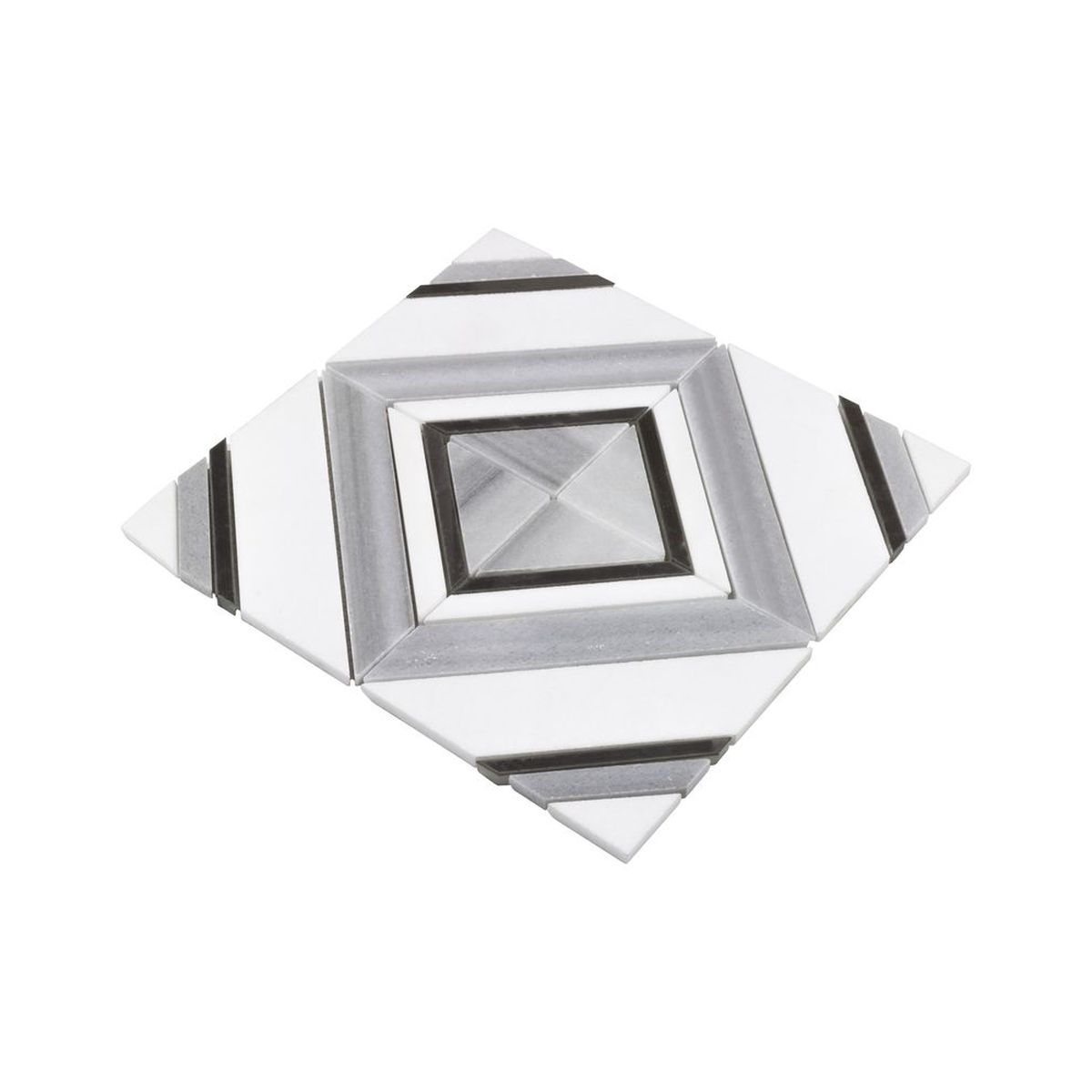 Central Square Polished Stone Mosaic